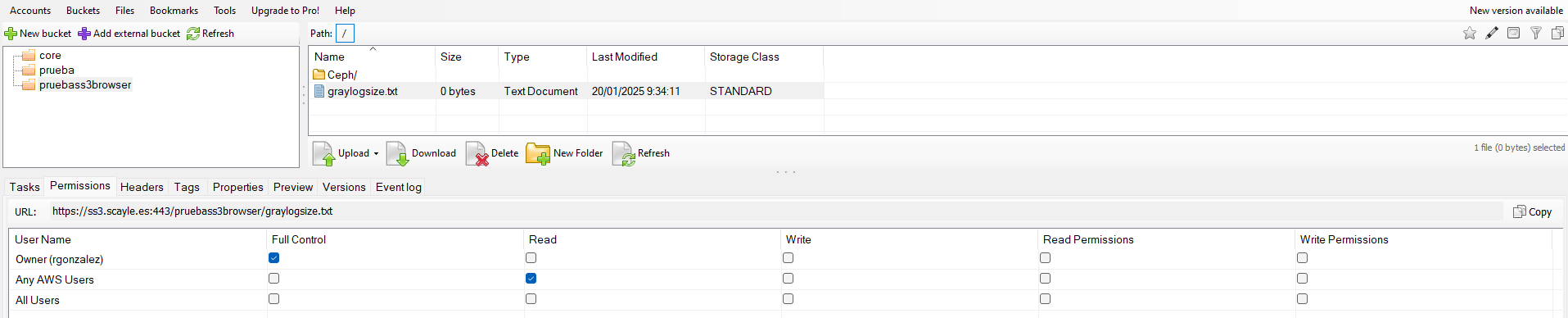 Configuracion permisos