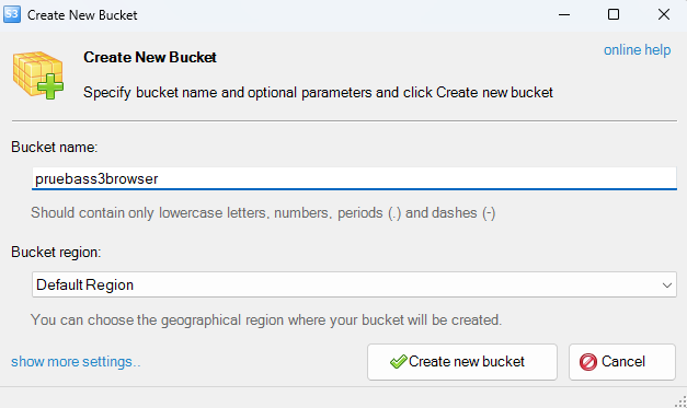 Create buckets